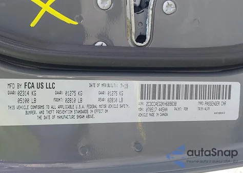 2019 Chrysler 300 Limited z USA, uszkodzony, nr VIN 2C3CCAEG2KH689638